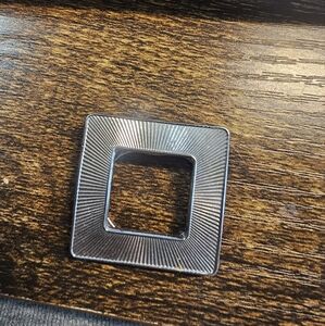 Liebo U.S.A. Geometric Silver Tone Scarf Clip Brooch